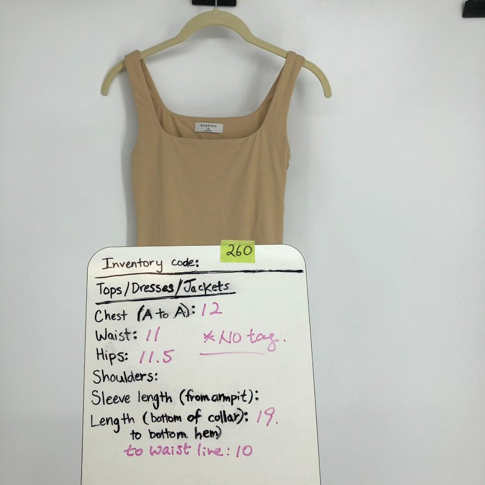 Aritzia Babaton Beige Contour rib square-neck thong bodysuit size XS - Picture 9 of 14